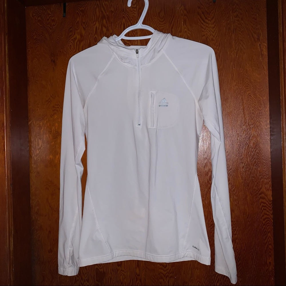 White Adidas Long Sleeve Top